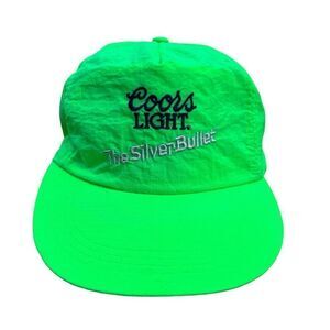 Vintage Coors Light "The Silver Bullet" Snapback Hat Breweriana‎